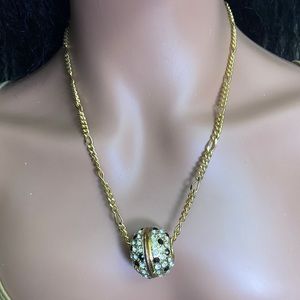 Pave’ Slider Ball Fashion Necklace